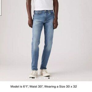 LEVIS 511 Denim Blue Jeans Mens Waterless Light Medium Wash Size 33 X 32